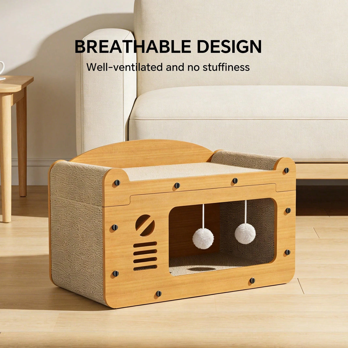 Double Layer Cardboard Cat Scratch Pad Lounge Bed House