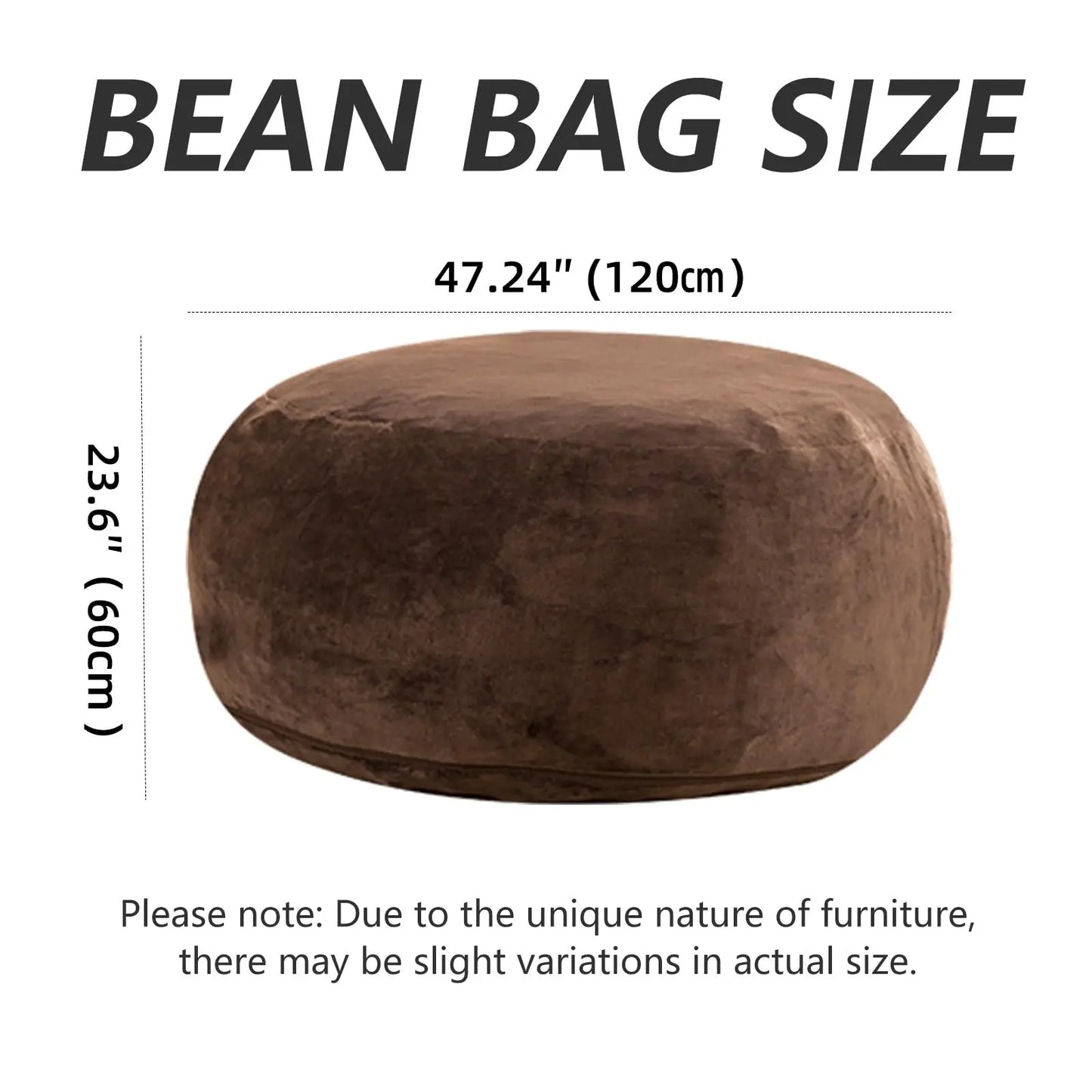 Memory Foam Beanbag Chair With Washable Flannel Cover