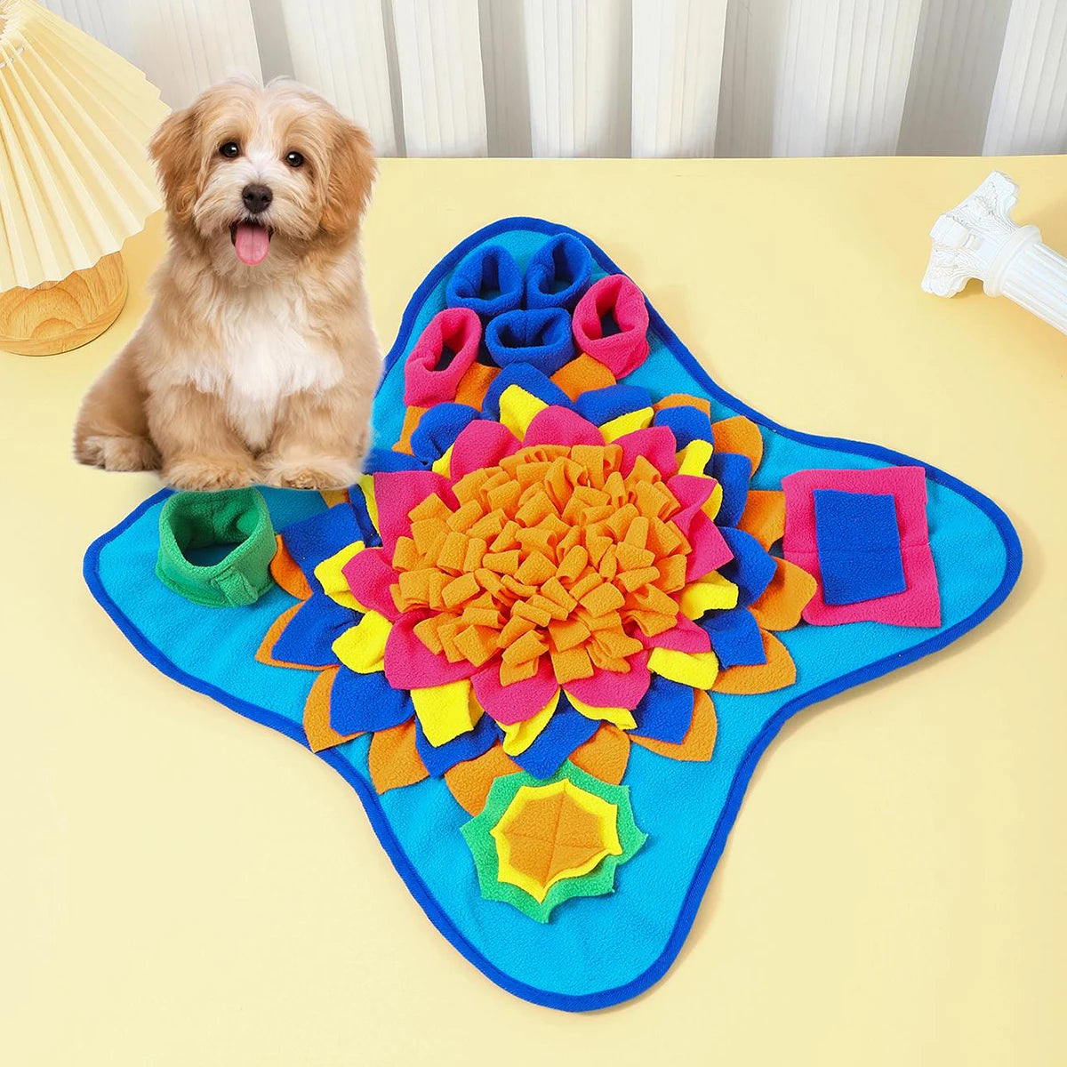 Dog Interactive Snuffle Mat And Fleece Feeding Puzzle Toy