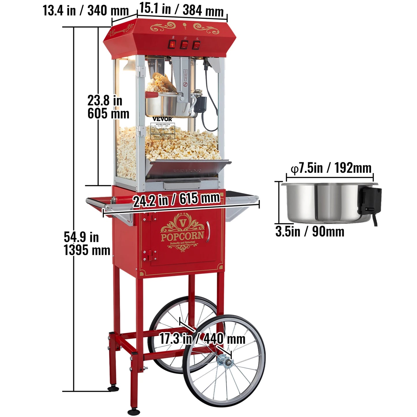 Succebuy Commercial Electric Popcorn Popper Machine