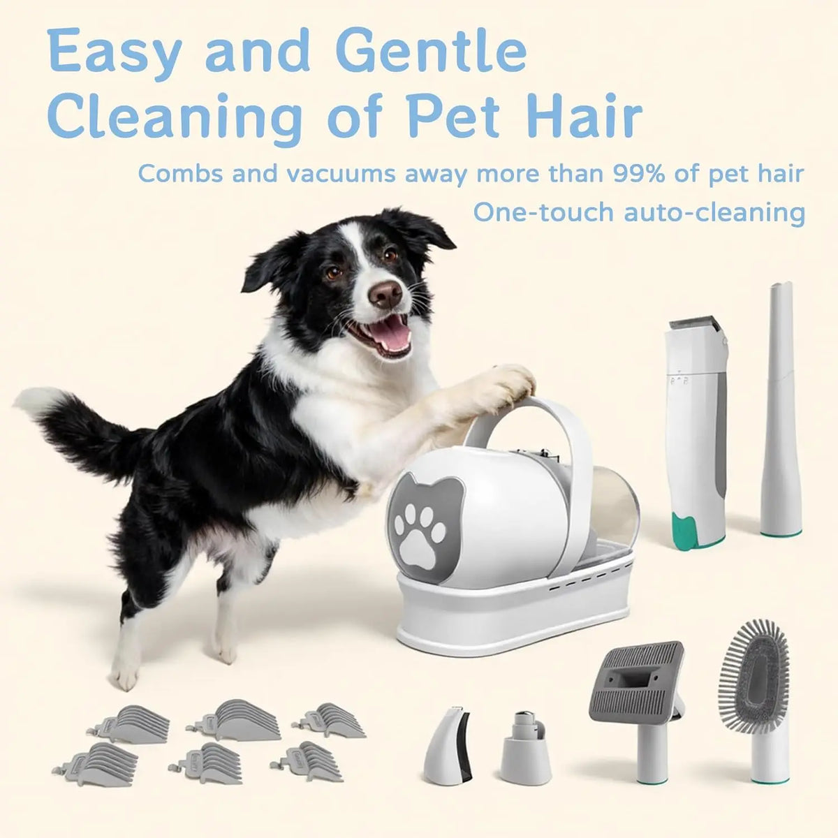 7 In 1 Dog Grooming Vacuum Kit Nail Paw Trimmer
