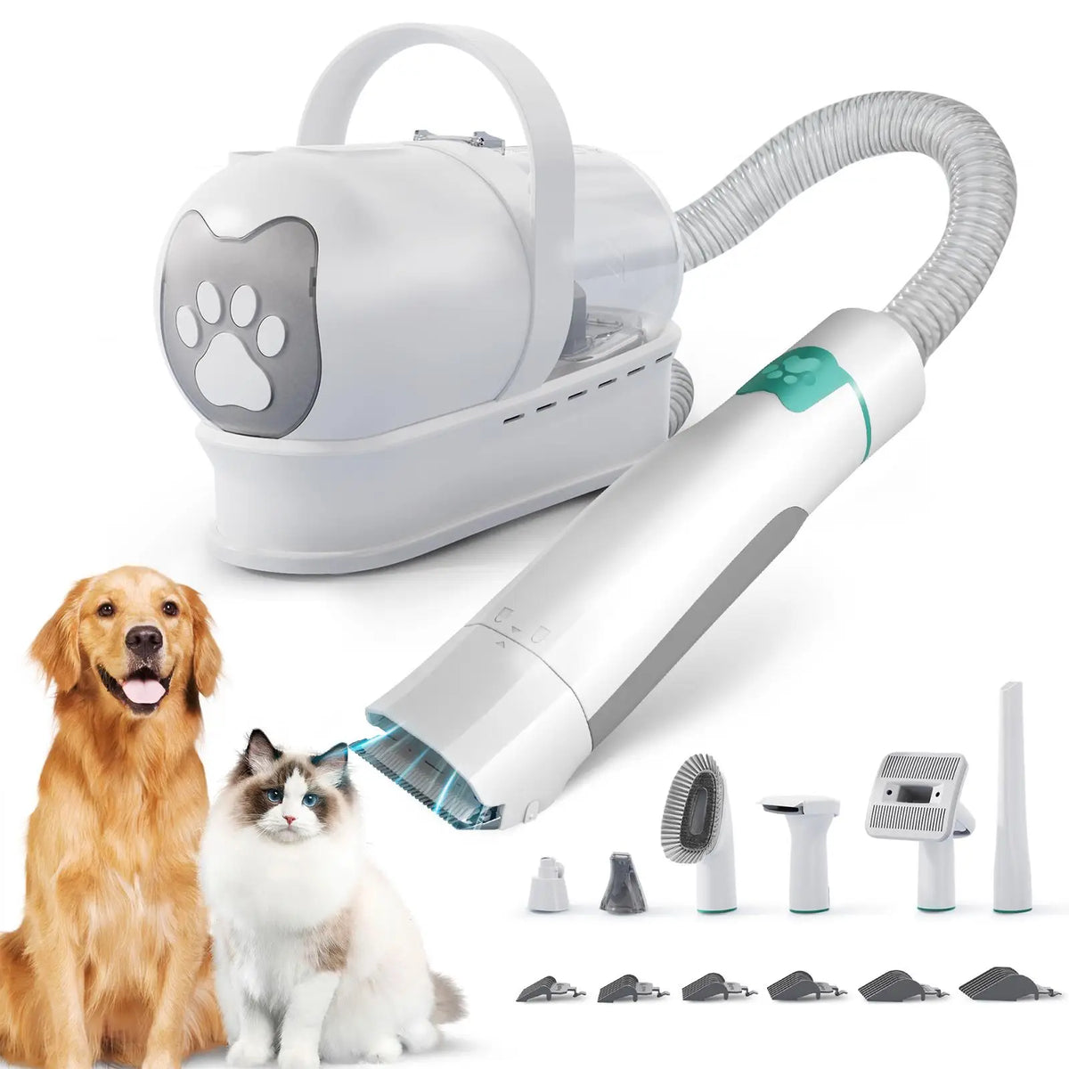 7 In 1 Dog Grooming Vacuum Kit Nail Paw Trimmer