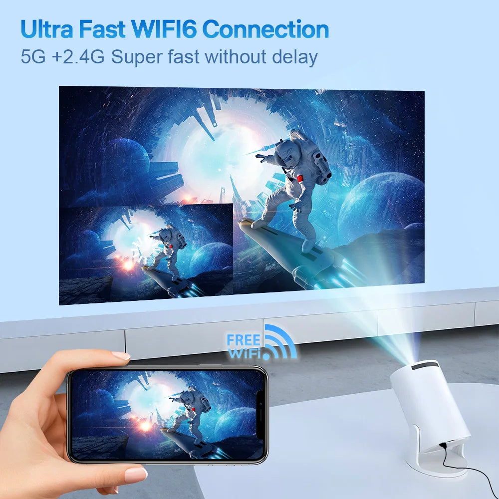 LynCast X1BQ 4K Android Projector 8000 Lumens WiFi 6