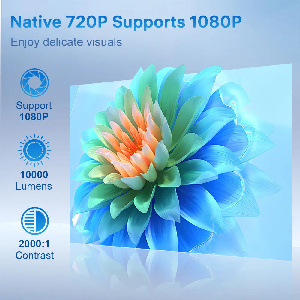 LynCast X1BQ 4K Android Projector 8000 Lumens WiFi 6