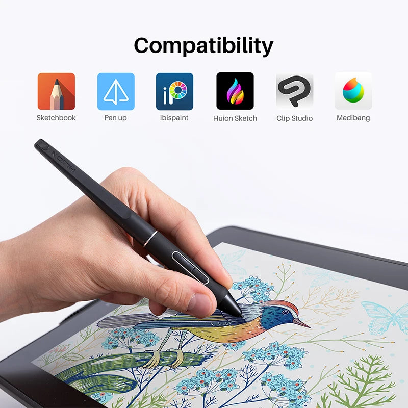 Huion Kamvas Graphic Tablet Monitor With Battery Free Stylus