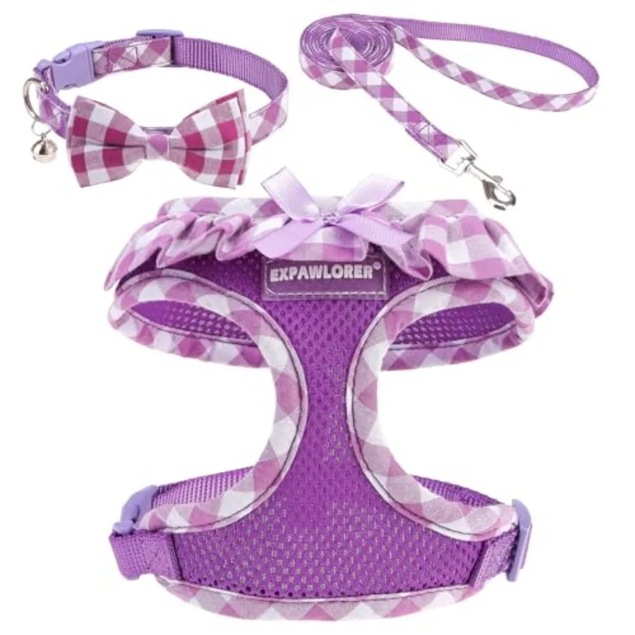 Dog Harness Leash Set Step In Adjustable No Choke Mesh Vest