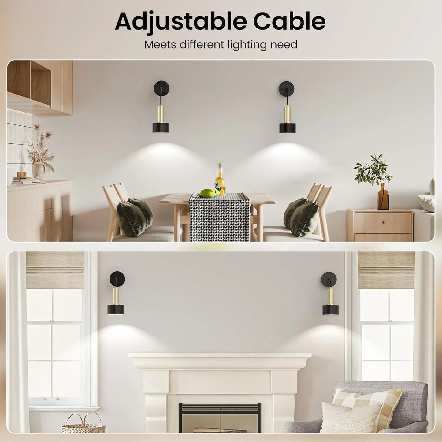 PRTILOUD Dimmable Led Wall Sconce With Remote Control