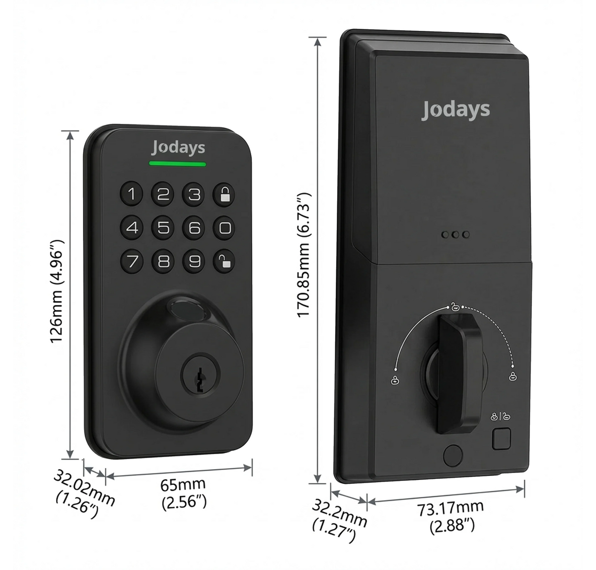 Jodays Smart Deadbolt Lock Fingerprint Keypad