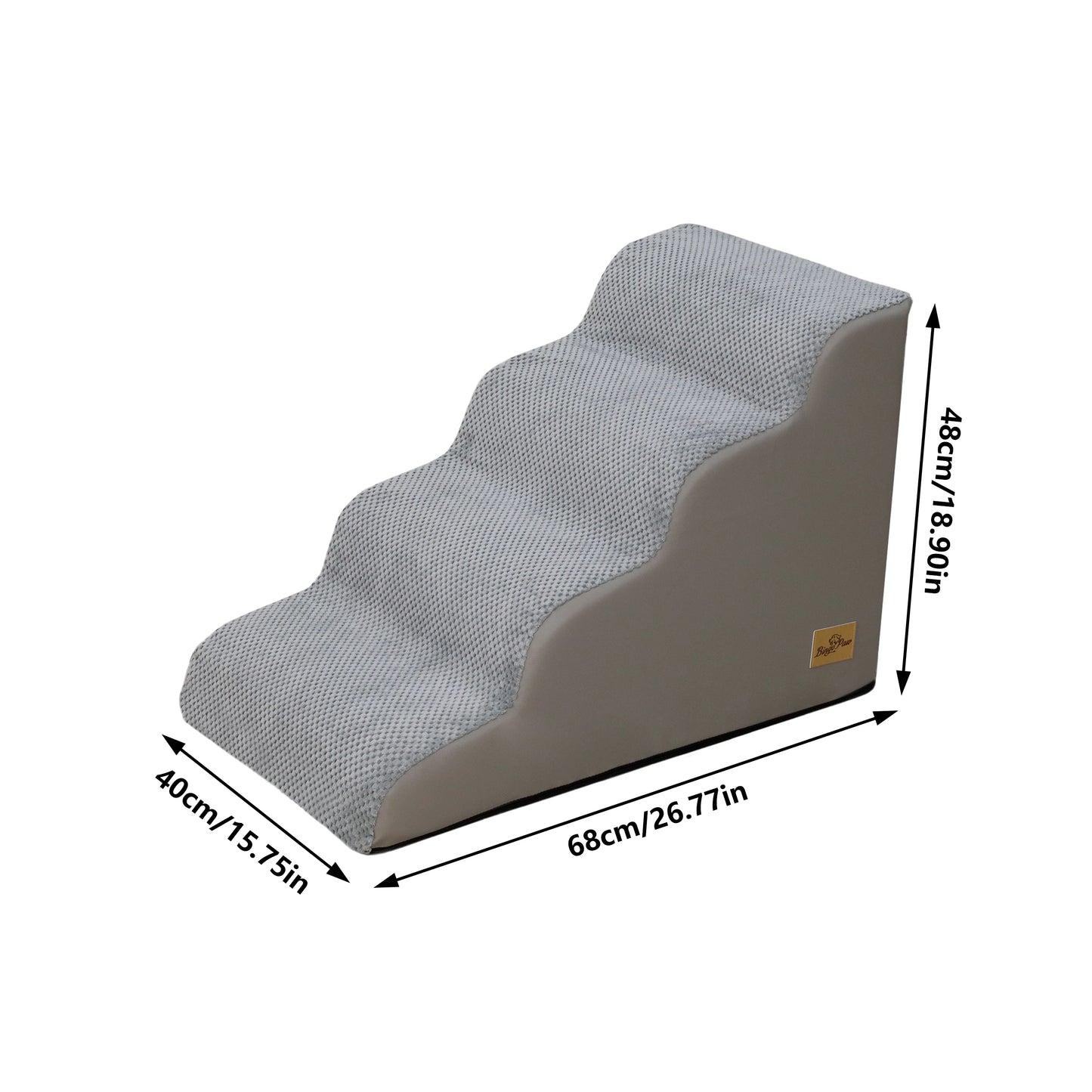 3/4/5 Steps Dog Stairs Curved Ramp With Removable Cover