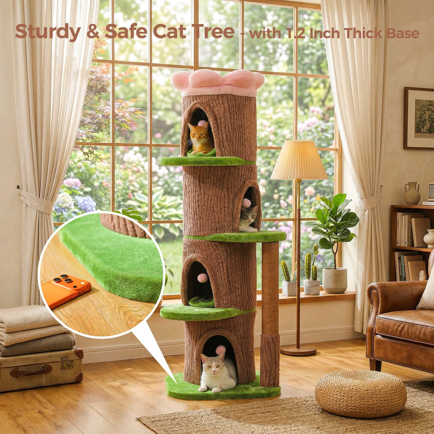 PAWZ Road Indoor Cat Tree With Flower Top Bed