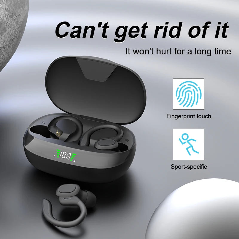 SHUKE Bluetooth Earbuds Wireless For Active Athletes Sports Earhook Headset 9D HiFi Stereo Sound Waterproof Microphone
