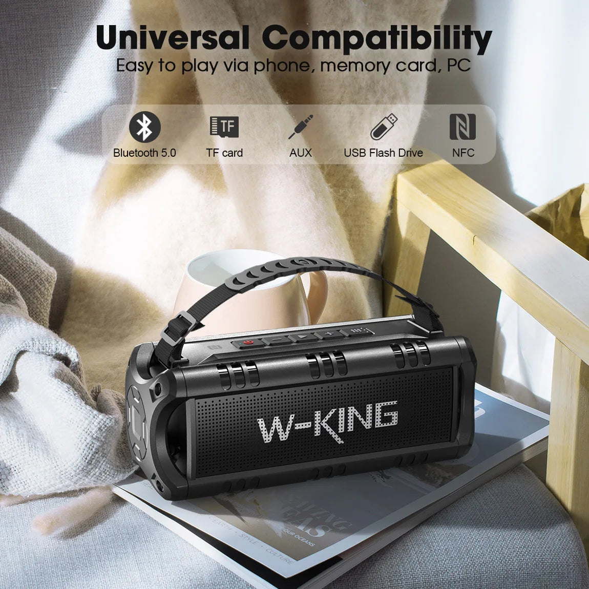 W-King D8mini-1 Bluetooth Speaker 30W Portable