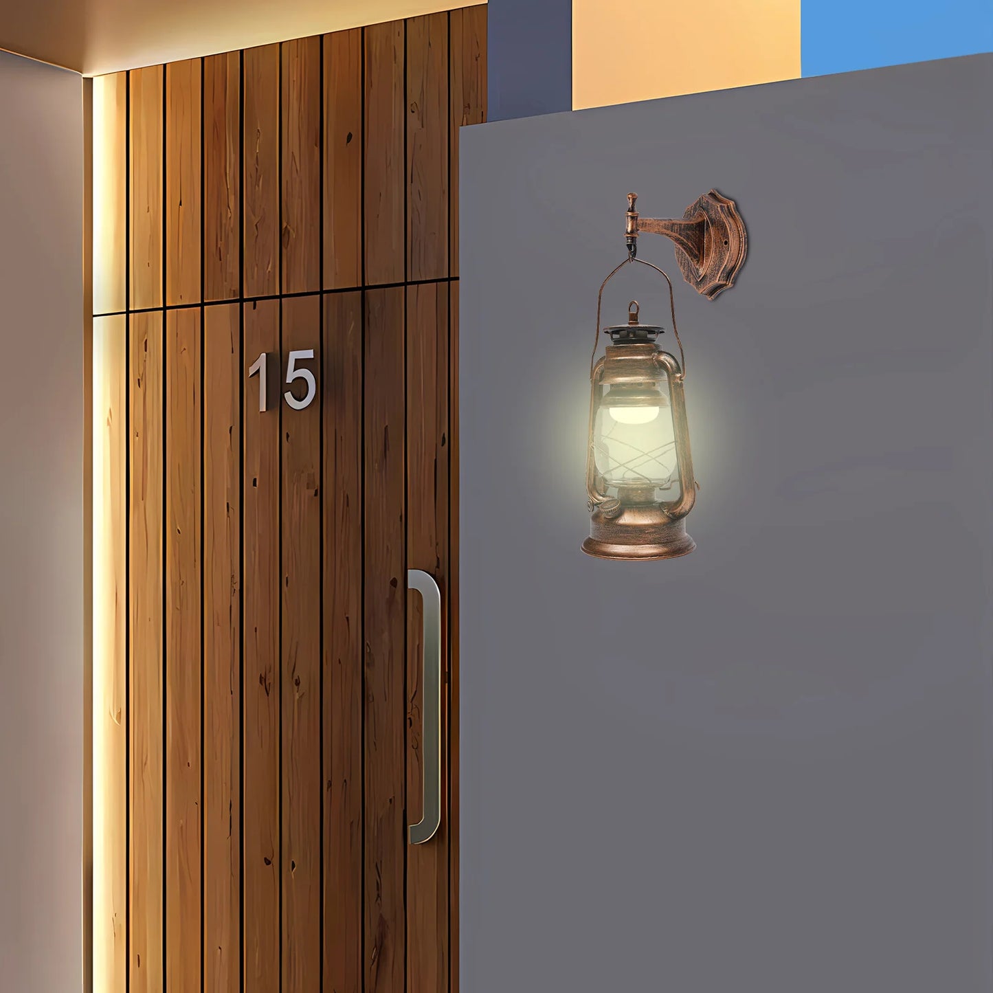 Bymaocar Outdoor Wall Light Bronze Lantern For Yards