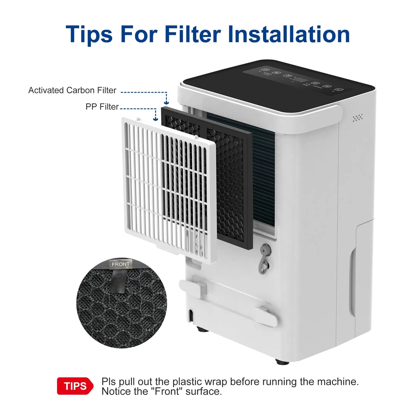 Shinco 30 Pint Dehumidifier for Home Basements Drain Hose