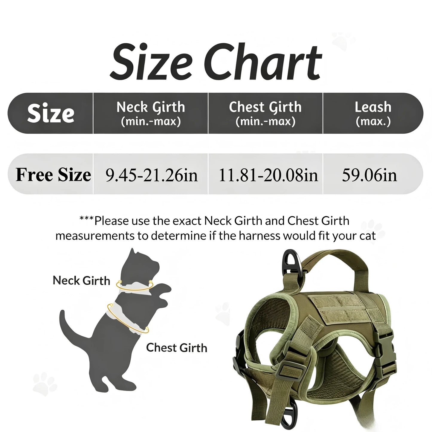 Padded Cat Harness and Leash Set with Quick Release