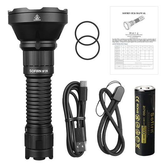 Sofirn SF26 2000lm LED Tactical Flashlight Type-C