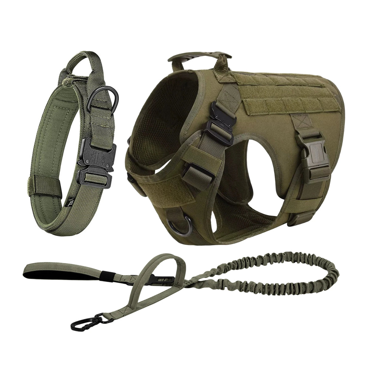 Tactical Dog Harness With Molle Pouches For Dogs