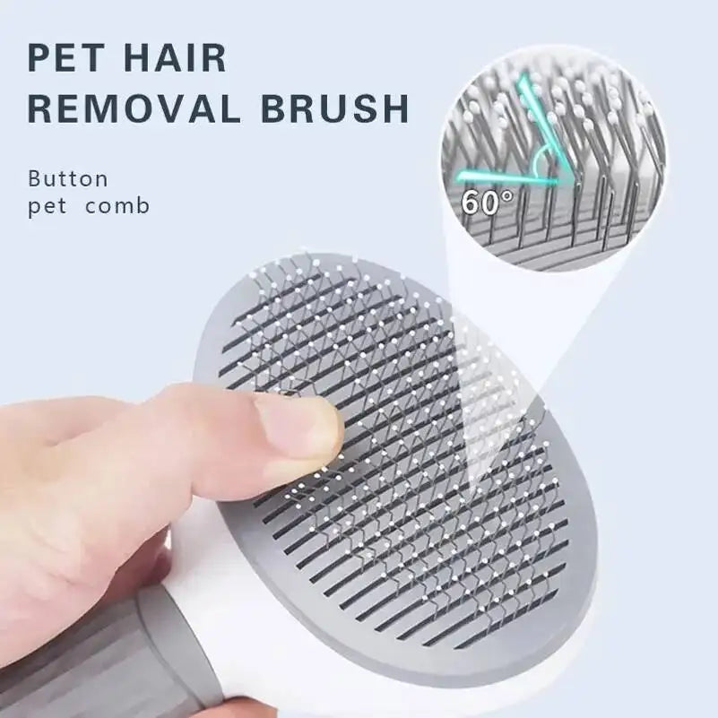 Self Cleaning Pet Hair Remover Brush For Dogs And Cats
