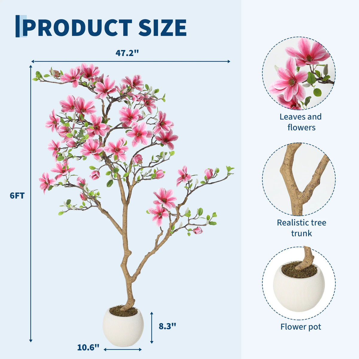 HiMISS Magnolia Artificial Tree For Home Decor