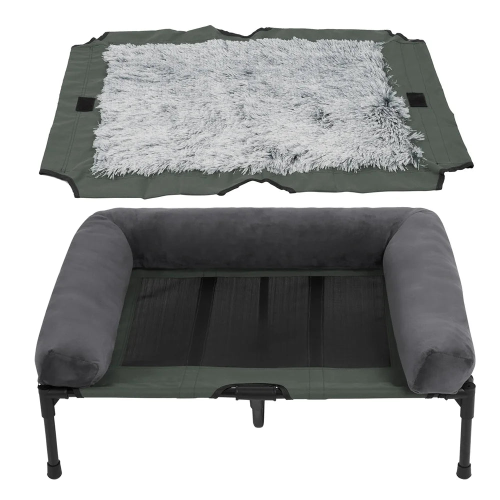 BORWART CN Outdoor Raised Dog Bed With Cooling Mat