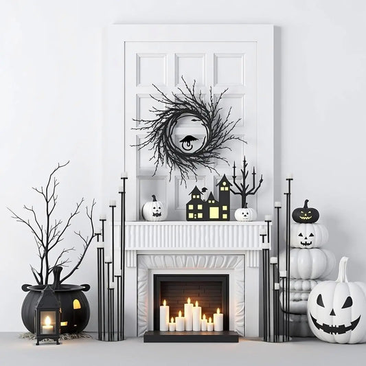 Stylish Nine Arm Metal Floor Candle Stand