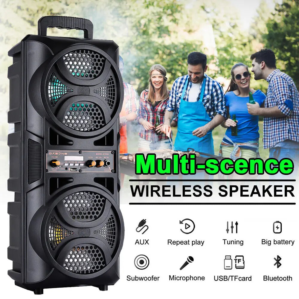 CURUK 3000W Bluetooth Speaker With Remote And MIC Subwoofer