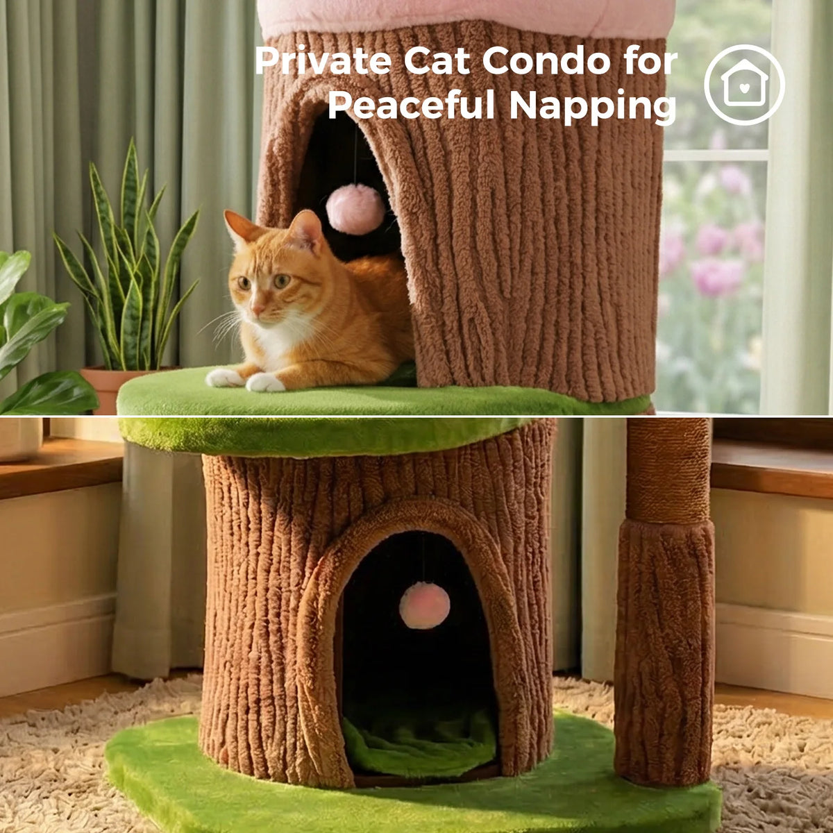 PAWZ Road Indoor Cat Tree With Flower Top Bed
