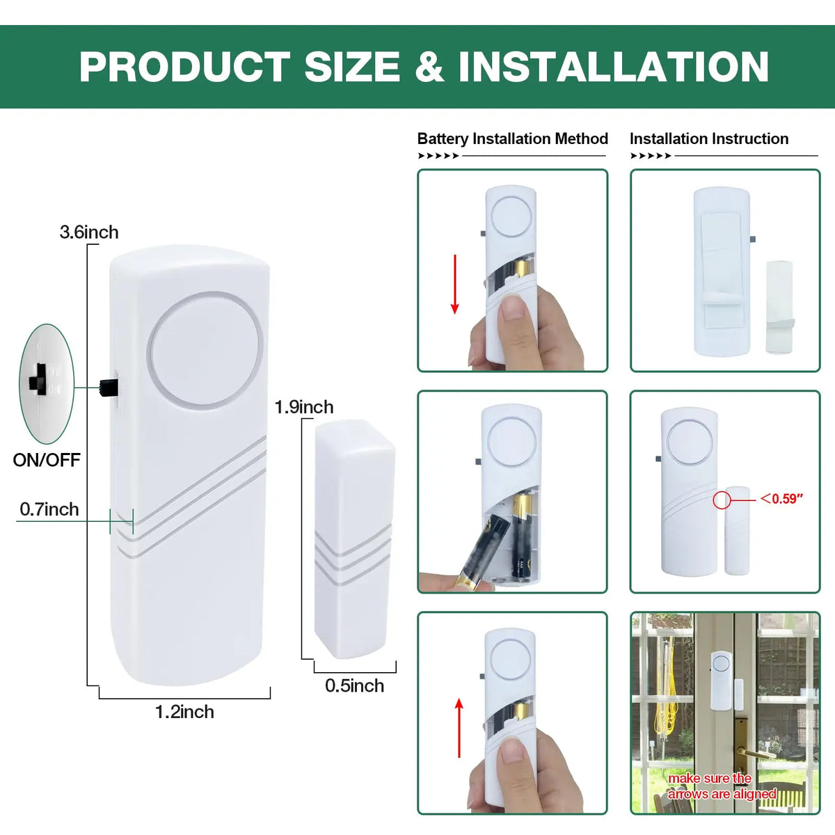 KERUI Wireless Door Window Sensor Alarm 95dB 433MHz