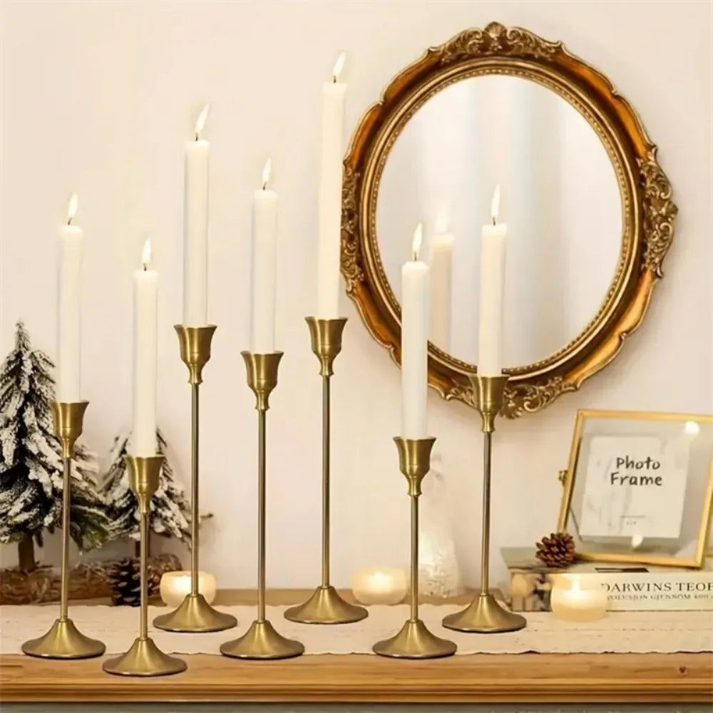 Elegant Metal Taper Candle Holders For Home Decor