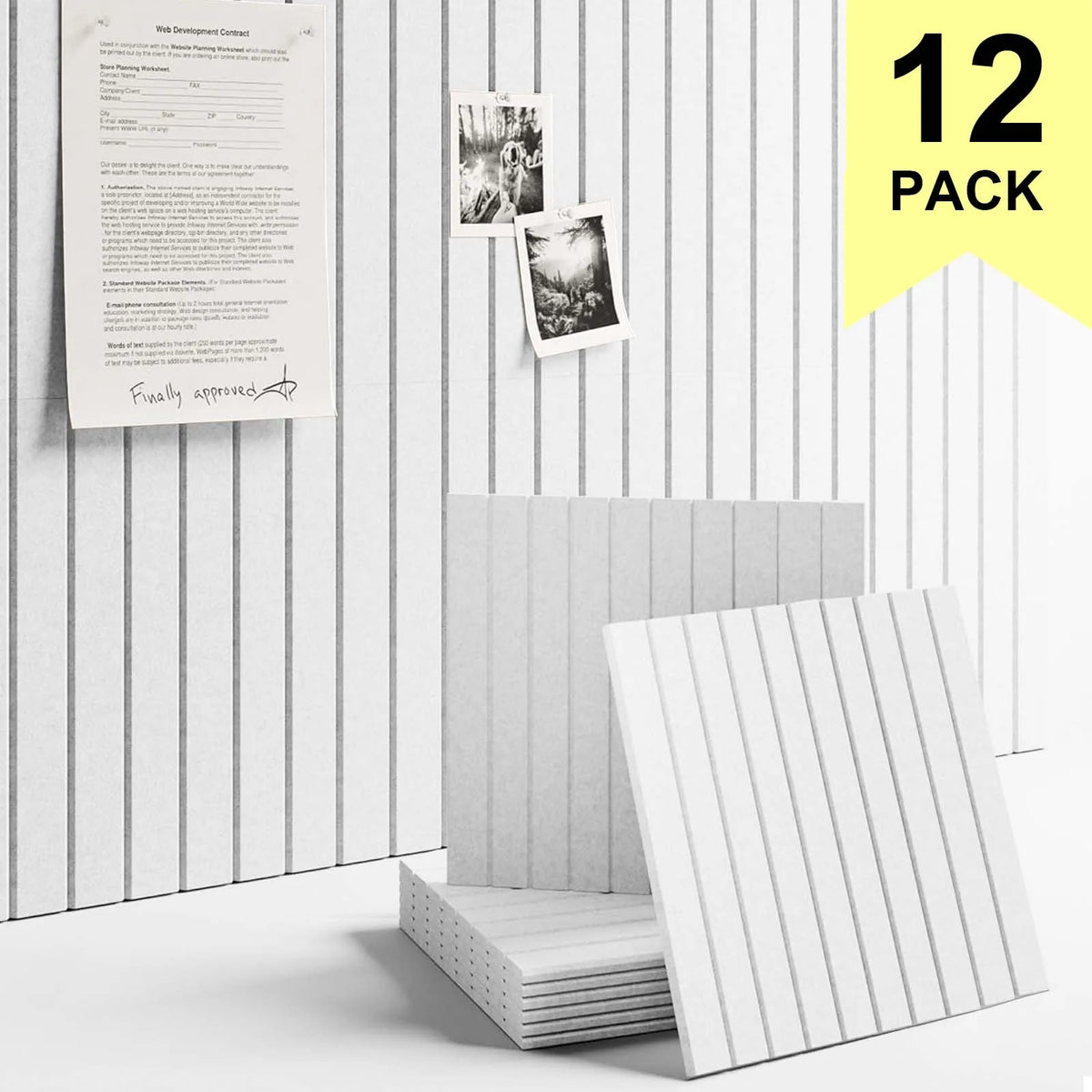 Felt Wall Tiles For Bulletin Boards 6 Pcs