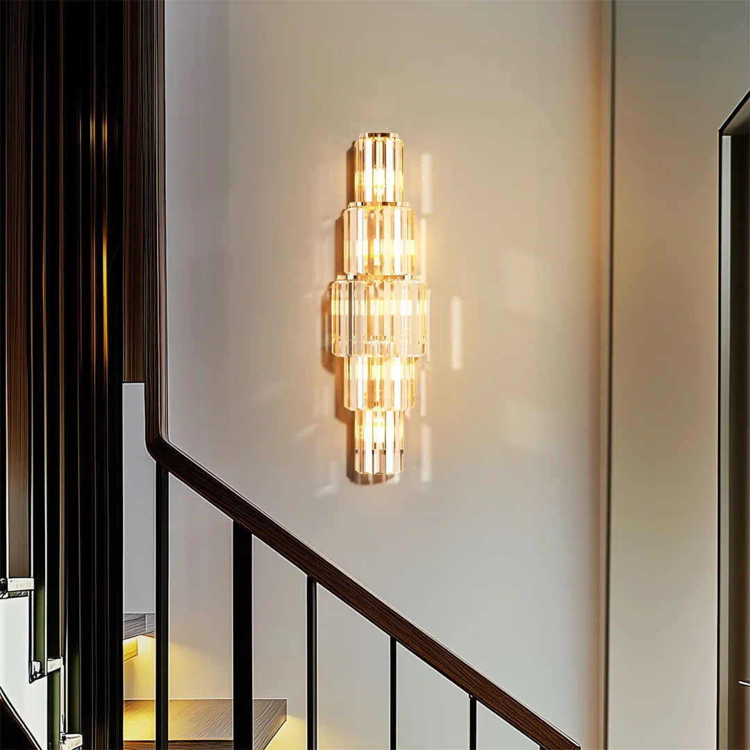 Crystal Wall Lamp 3 Layer Sconce Light E14 LED