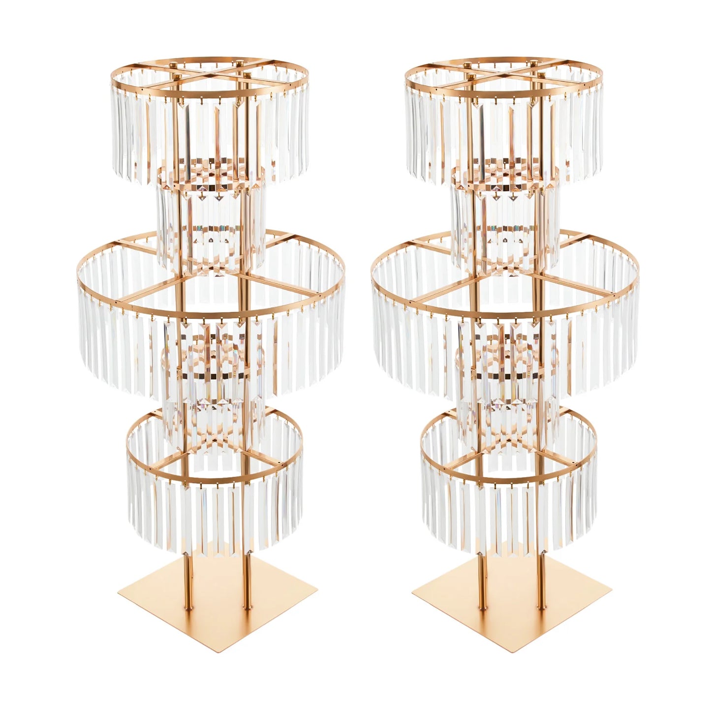 Five Tier Acrylic Wedding Flower Stand Centerpiece