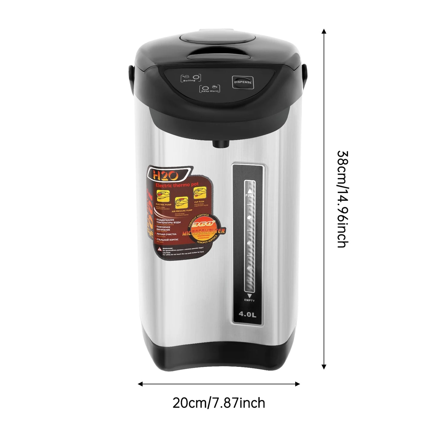 110V Stainless Steel Electric Kettle 750W Auto Shutoff