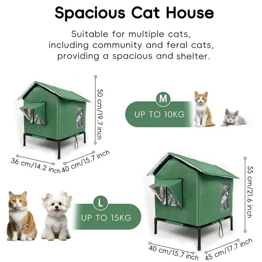 Warm Insulated Cat House For Indoor And Outdoor Use