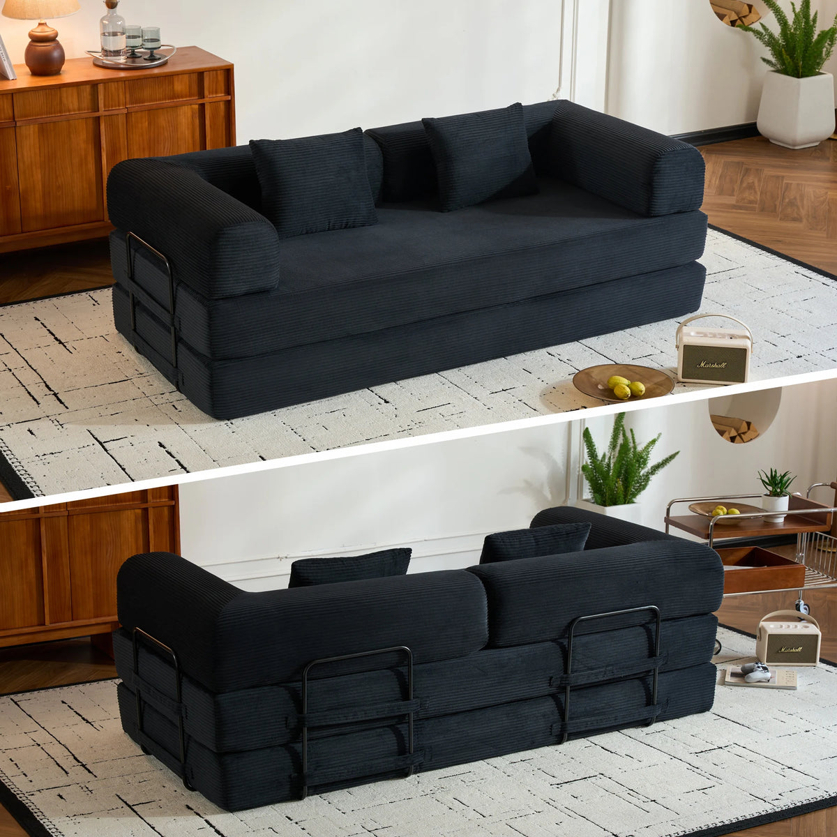 THOLASIS Folding Convertible Sofa Bed For Small Spaces