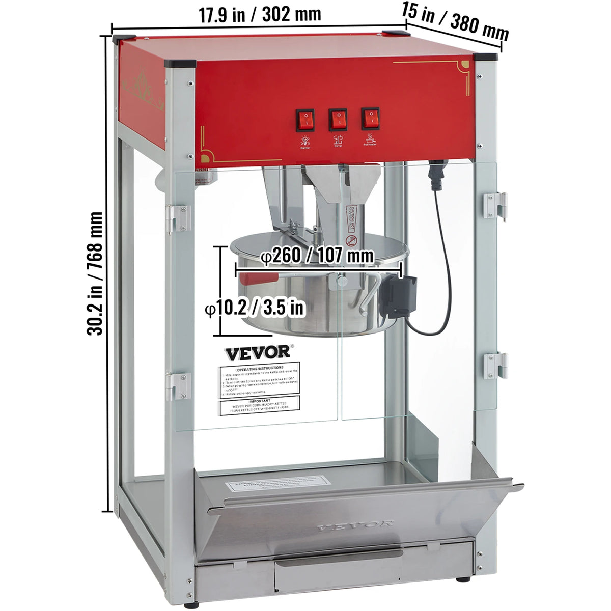 Succebuy Commercial Electric Popcorn Popper Machine