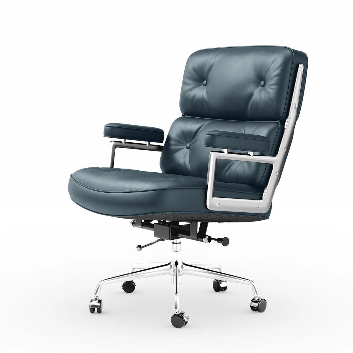 Champracer Ergonomic Leather Office Chair Aluminum Arms