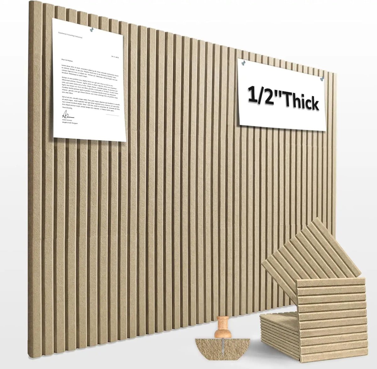 Felt Wall Tiles For Bulletin Boards 6 Pcs