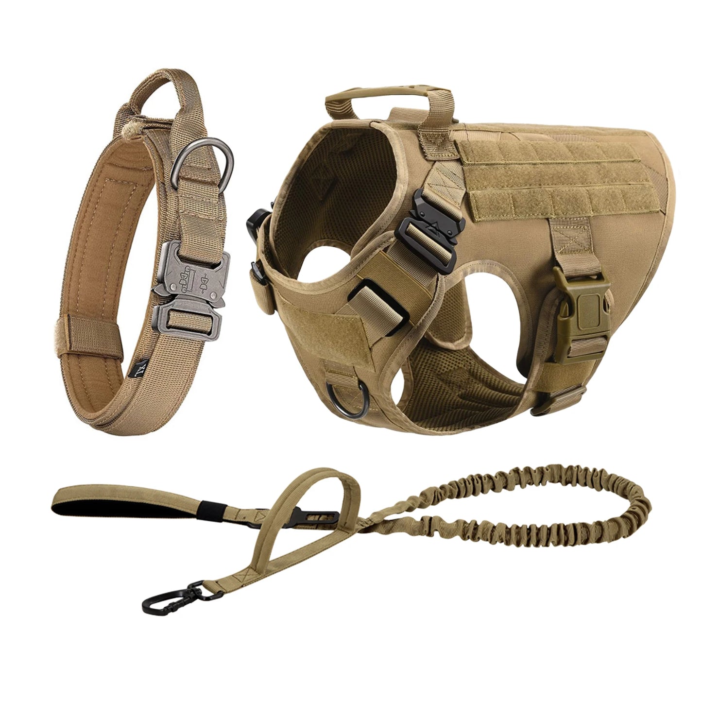 Tactical Dog Harness With Molle Pouches For Dogs