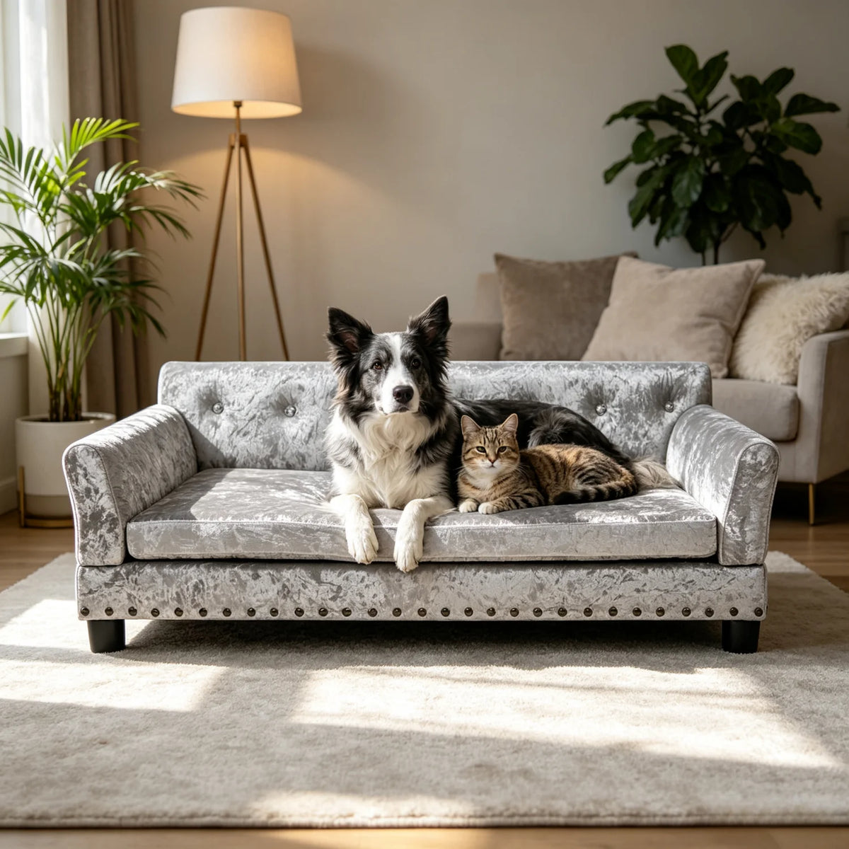 Bingopaw Elevated Dog Sofa Bed With Removable Cushion