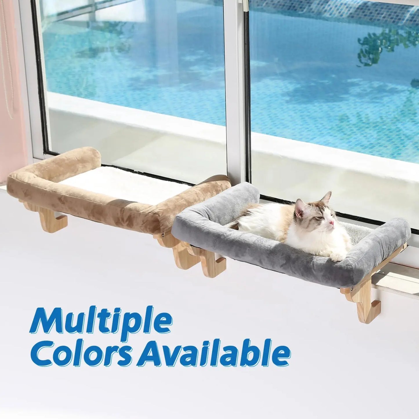 Zakkart Cat Window Perch With Orthopedic Bolster