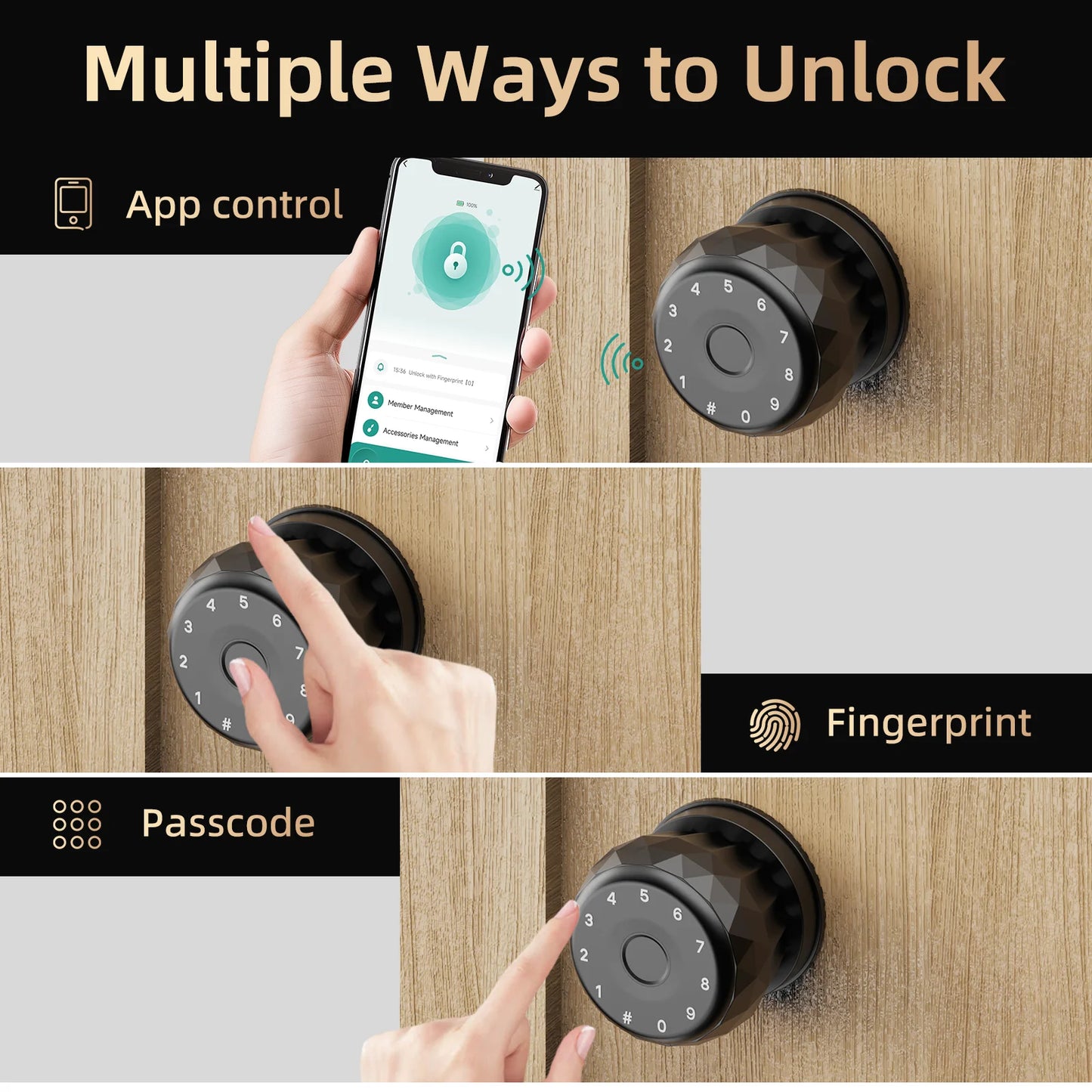 Viladepot Smart Fingerprint Lock for Indoor Doors
