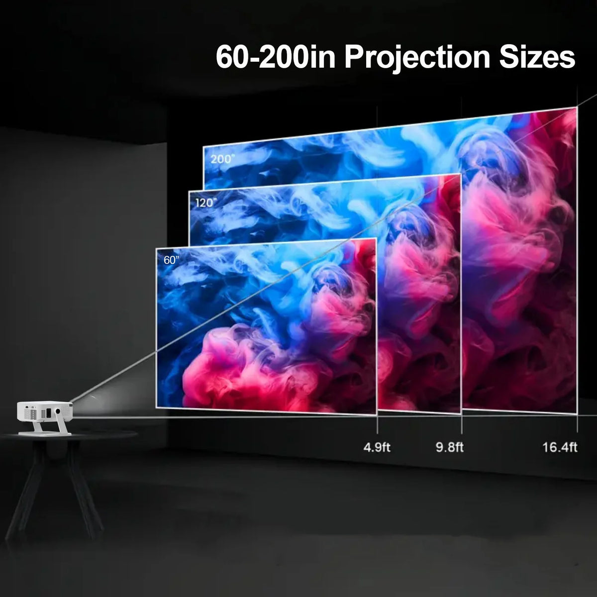 Xnano Android Digital Projector With Holder For Home Cinema