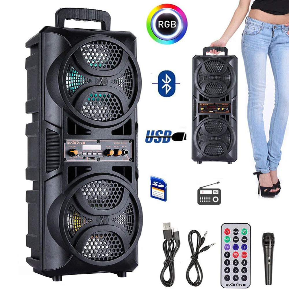 CURUK 3000W Bluetooth Speaker With Remote And MIC Subwoofer