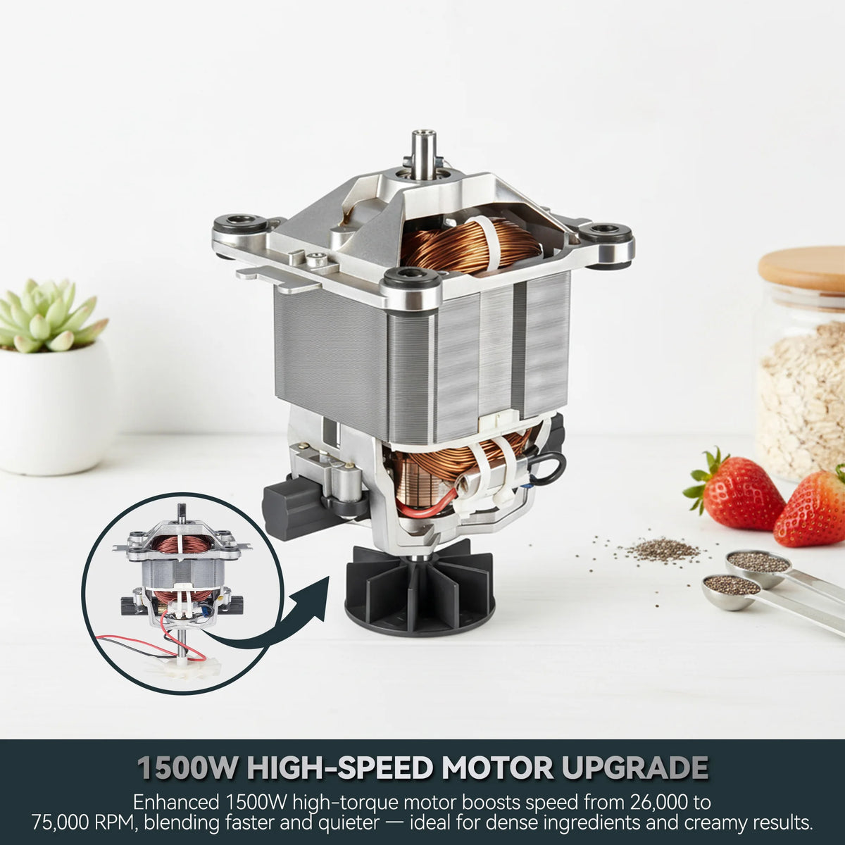 Astralship Stainless Steel Glass Blender 1500W Kitchen Combo