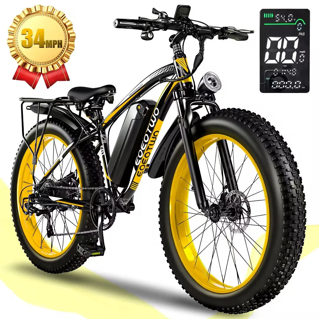 EOEOTWO 1500W Electric Fat Tire Ebike 34MPH