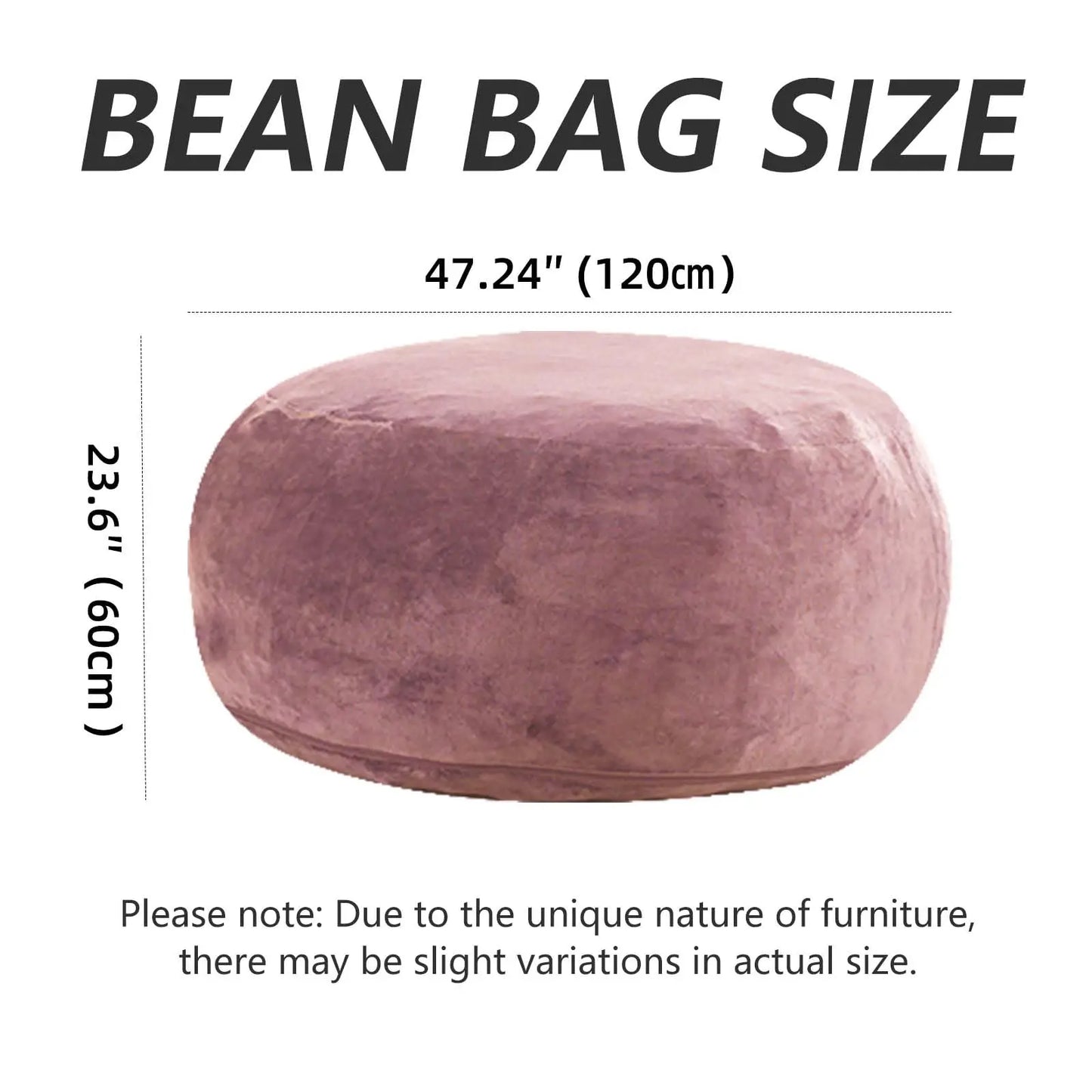 Memory Foam Beanbag Chair With Washable Flannel Cover