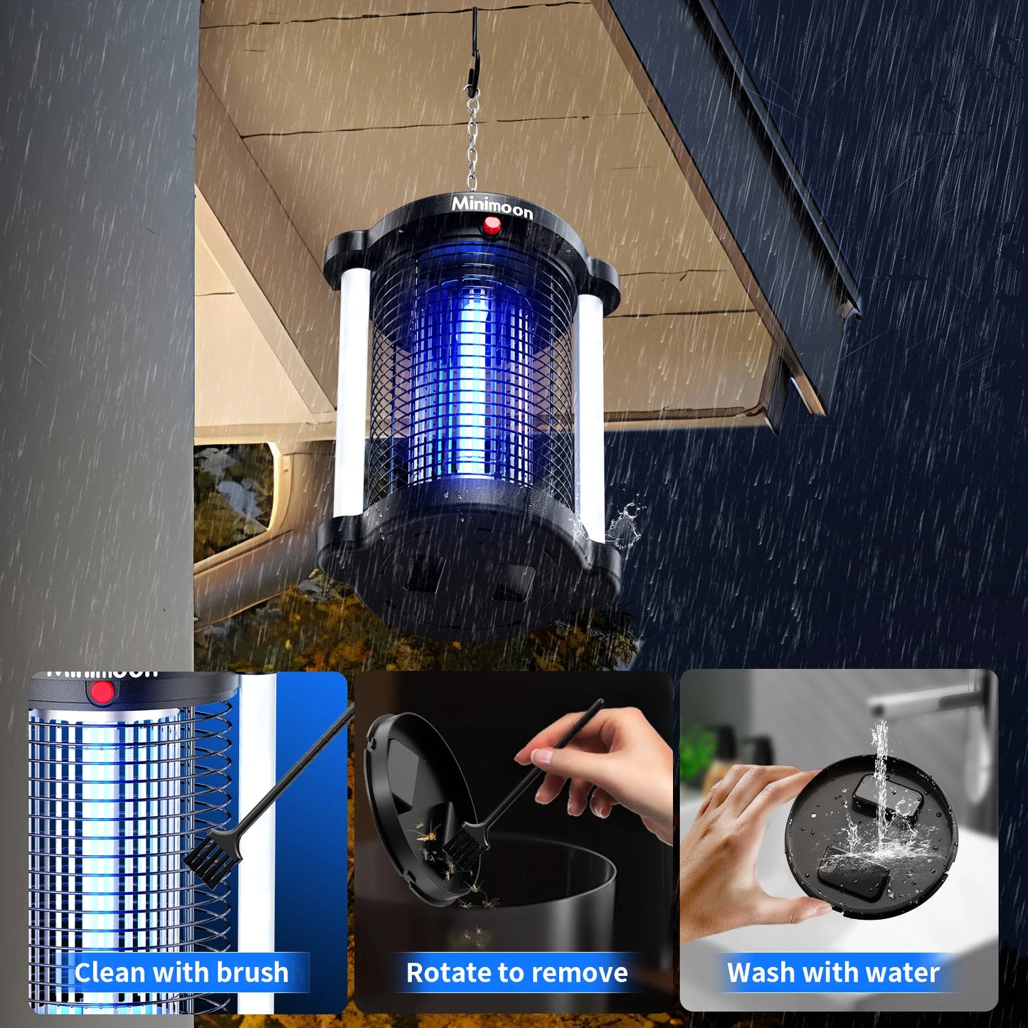 Bug Zapper Outdoor Mosquito Zapper With LED Lights 4200V