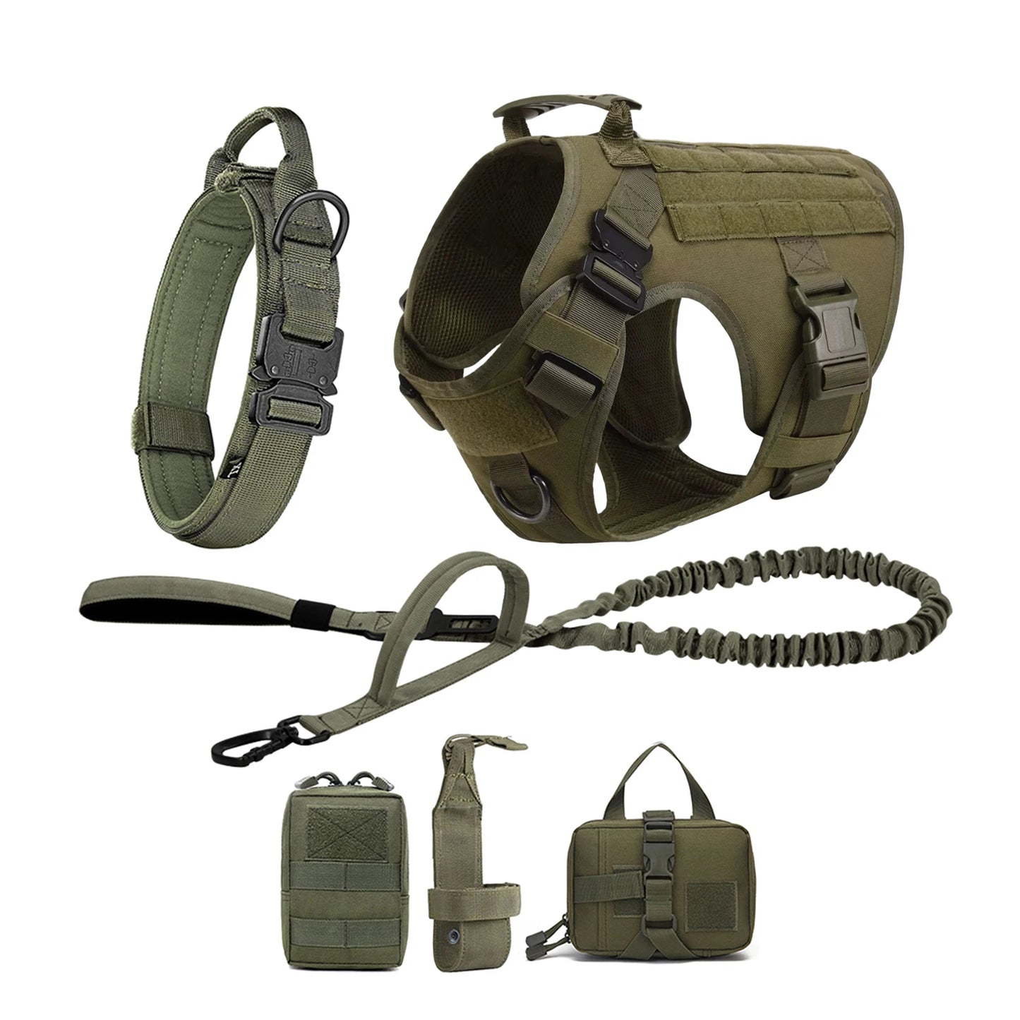 Tactical Dog Harness With Molle Pouches For Dogs