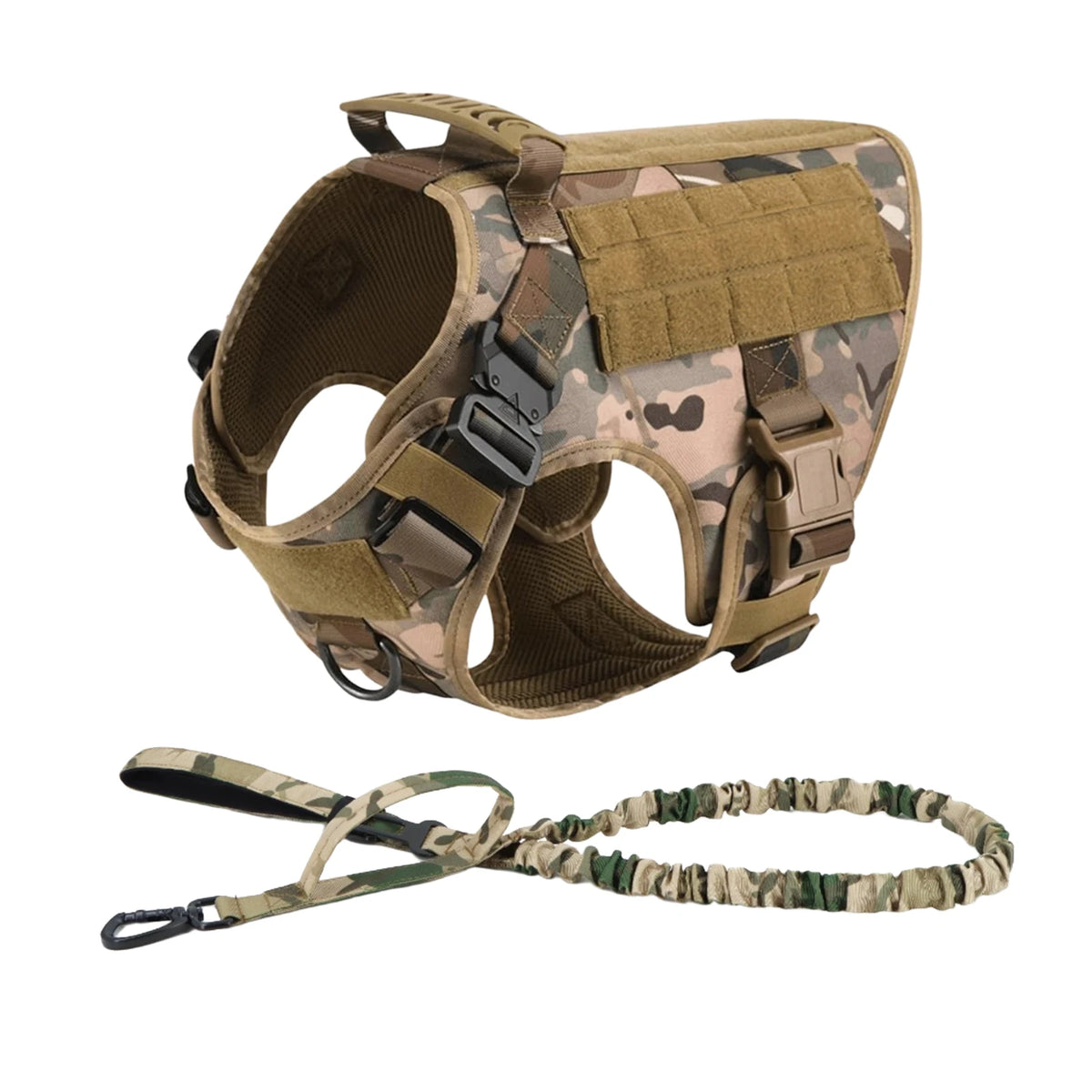 Tactical Dog Harness With Molle Pouches For Dogs